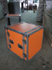 Cassette degli attrezzi di alluminio 2 dell'altoparlante arancio del compensato in una con 4" forti ruote del PVC